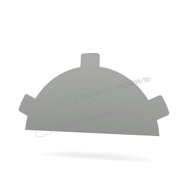 Заглушка конька круглого простая NormanMP (ПЭ-01-9003-0.5) ― заказать по приемлемым ценам ― 365 ₽ ― в Краснодаре.